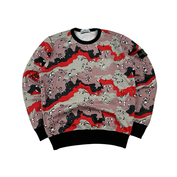 Stone Island 2020 Big Loom Camo Crewneck Sweatshirt - Medium