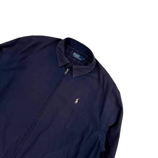 Ralph Lauren Navy Harrington Zipped Jacket - Large