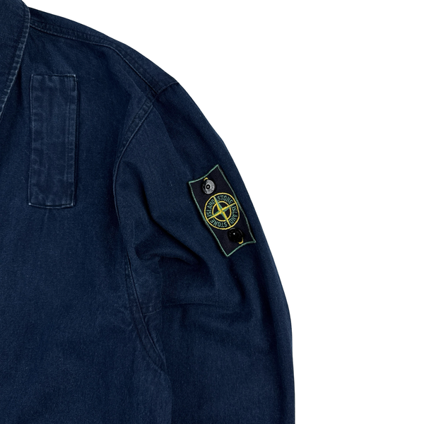Stone Island Marina Vintage Vertical Badge Denim Jacket - XL