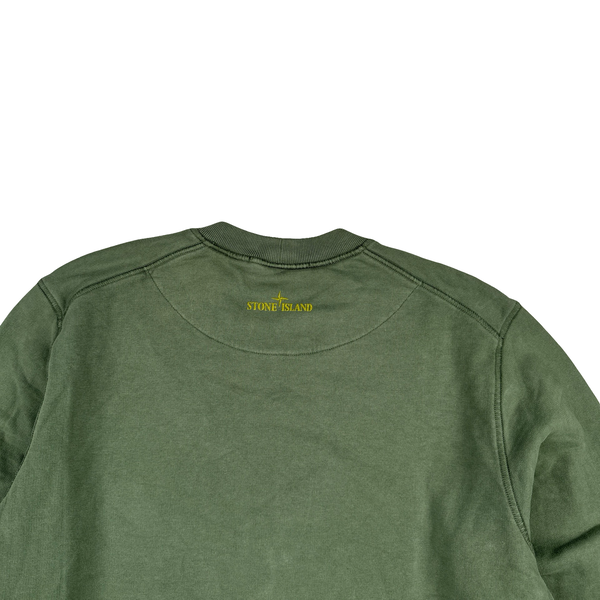 Stone Island 2021 Green 3D Rubber Logo Sweatshirt - Small
