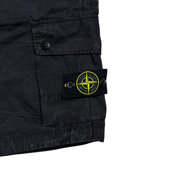 Stone Island 2023 Black Slim Bermuda Cotton Shorts - 36"
