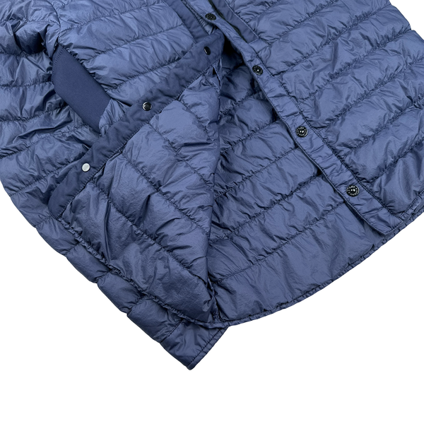 Stone Island 2018 Navy Micro Yarn Down Overshirt - Small