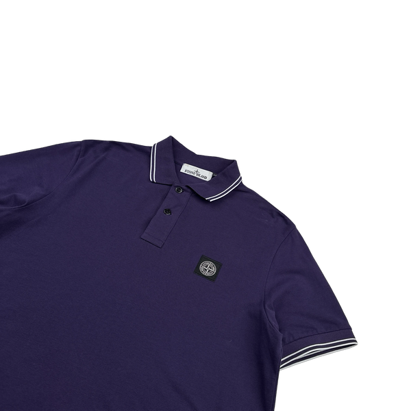 Stone Island 2023 Purple Short Sleeved Polo Shirt - Large