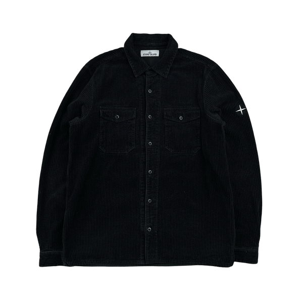 Stone Island 2020 Black Jumbo Corduroy Shirt - Large