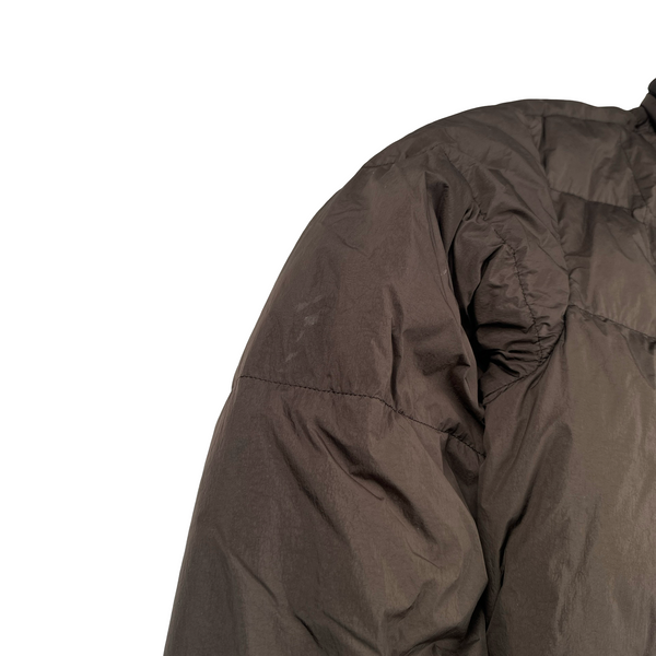 Stone Island 2019 Brown Garment Dyed Crinkle Reps Puffer Jacket - XL