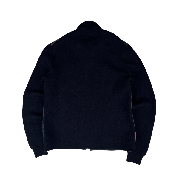 Prada Red Tab Denim Collared Jacket - XL