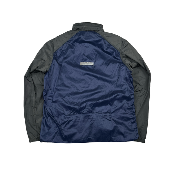 Prada Sport Grey Blue Semi Transparent Back Lightweight Jacket - Large