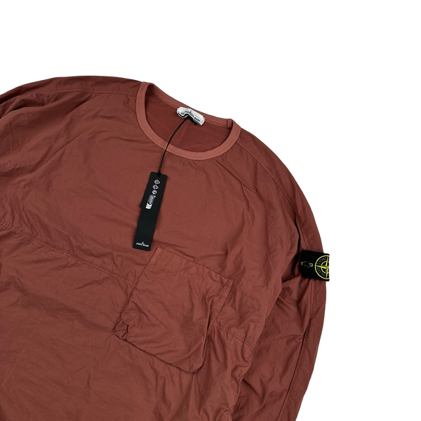 Stone Island 2021 Naslan Light Brick Red Multi Pocket Pullover - Medium