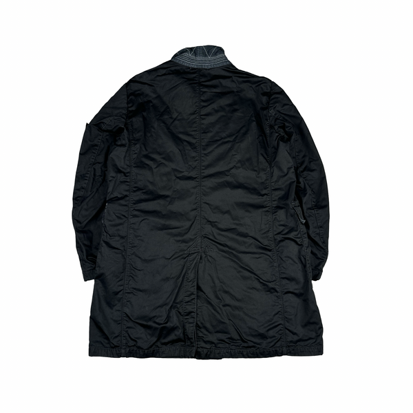 Stone Island 2014 Navy Denim Coloured Accents Collared Cotton Jacket - XXL
