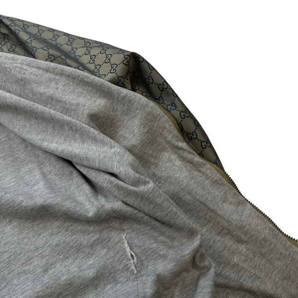 Gucci Monogram Zipped Silk Jersey Lined Jacket - Medium
