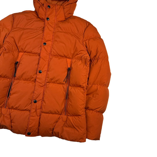 CP Company Orange Down Filled Nycra Puffer Jacket - Large