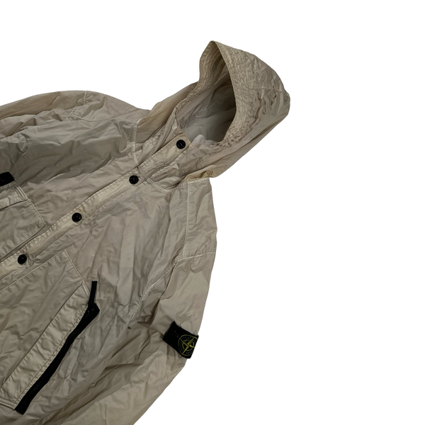 Stone Island 2014 Cream Mussola Gommata Lightweight Jacket - XXL