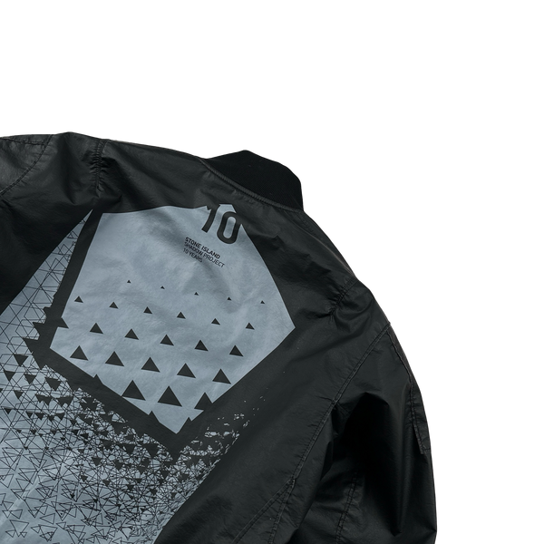 Stone Island 2018 Black Shadow Project Poly Hide 2L Bomber Jacket - Small