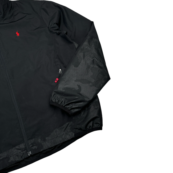 Ralph Lauren Black Camo Sleeve Bomber Track Jacket - XL