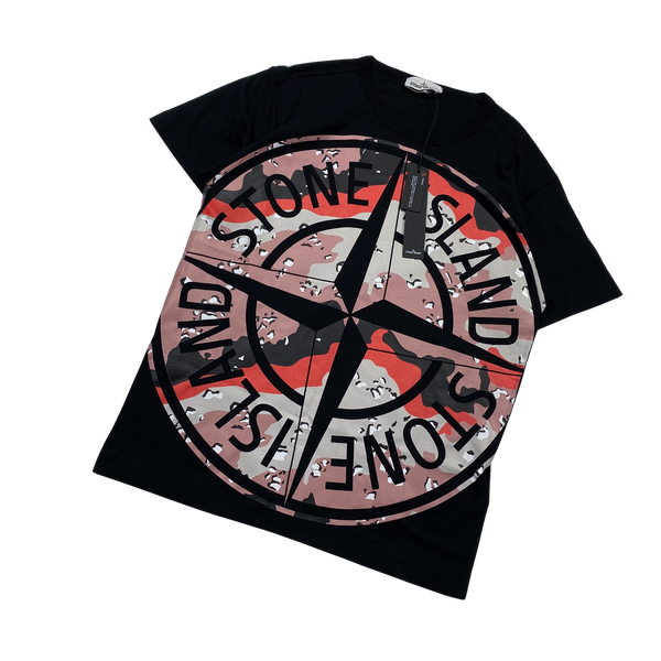 Stone Island Compass Camo Cotton T Shirt - Large