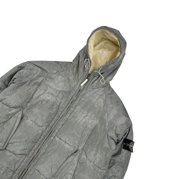 Stone Island AW2000 Hooded Silver Pure Metal Shell - Large