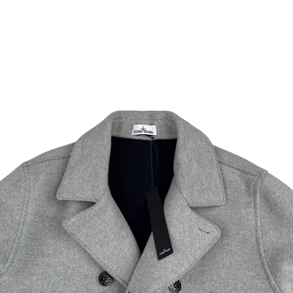 Stone Island 2020 Panno Jaquard Double Breasted Wool Collared - 3XL