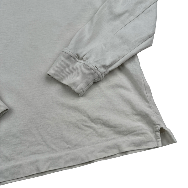 Stone Island 2015 White Cotton Lightweight Crewneck - Large