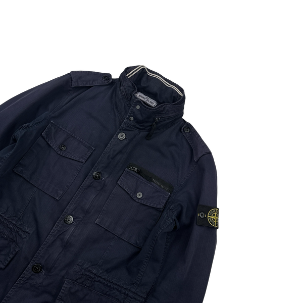 Stone Island 2012 Navy Army Tex Cotton 01 Multi Pocket Field Jacket - Medium
