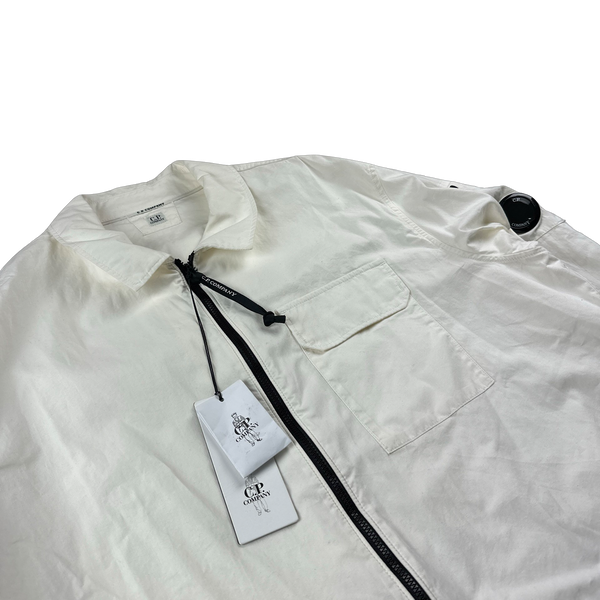 CP Company White Cotton Overshirt - XXL