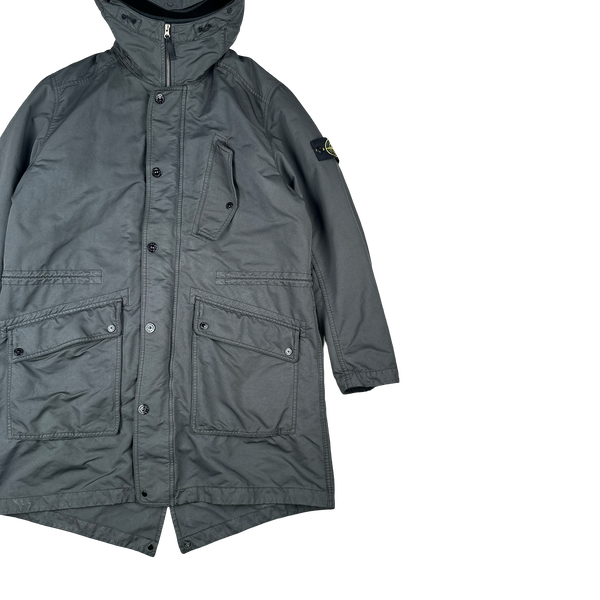 Stone Island 2013 Grey David TC Thick Lined Fishtail Duffle Jacket - XXL