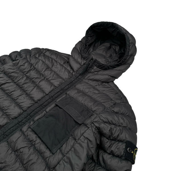 Stone Island 2018 Charcoal Micro Yarn Down Puffer Jacket - Medium