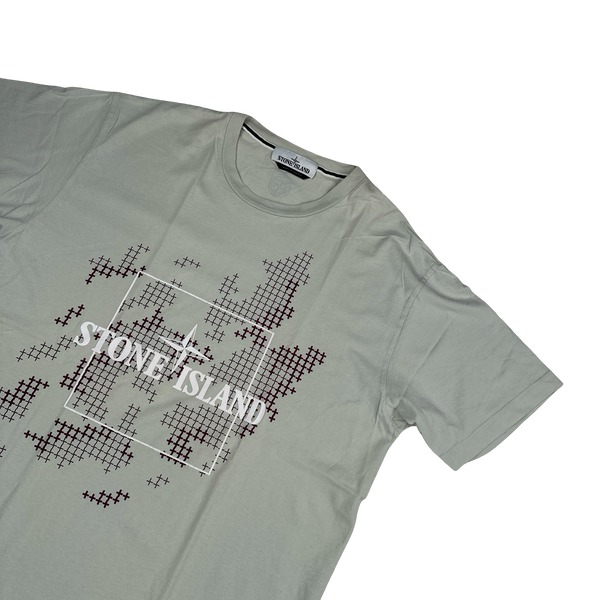 Stone Island 2017 Grid Check Camo Graphic T Shirt - XL