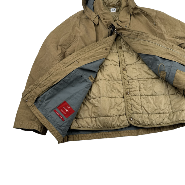 CP Company 50 Fili Down Filled Brown Goggle Jacket - 3XL