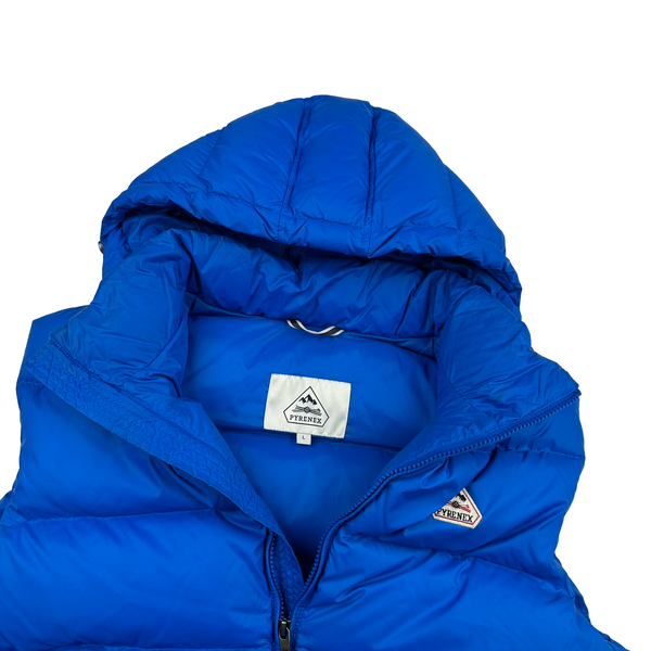 Pyrenex Blue Pure French Down Hooded Puffer Gilet Jacket - Large