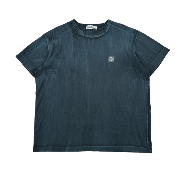 Stone Island Blue Hand Brushed T-Shirt - 3XL