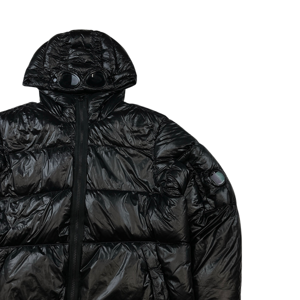 CP Company Black D D Shell Goggle Puffer Jacket - Age 14