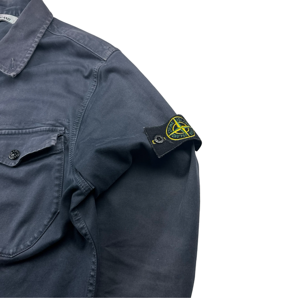 Stone Island 2016 Navy Thick Cotton Overshirt - Large