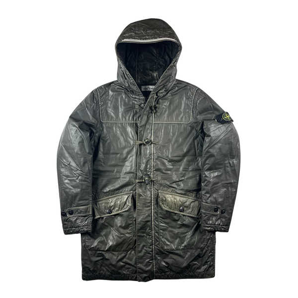 Stone Island 2012 Khaki Mussola Gommata Quilted Parka Jacket