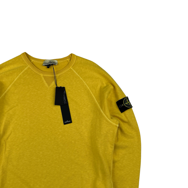 Stone Island 2023 Yellow Crewneck Sweatshirt - Medium
