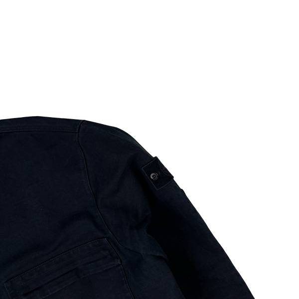 Stone Island 2023 Navy Cotton Ghost Zipped Overshirt - XXL