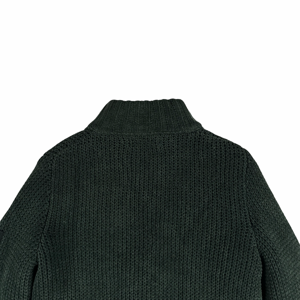 Stone Island Green President Knit Down Bomber Jacket - Medium