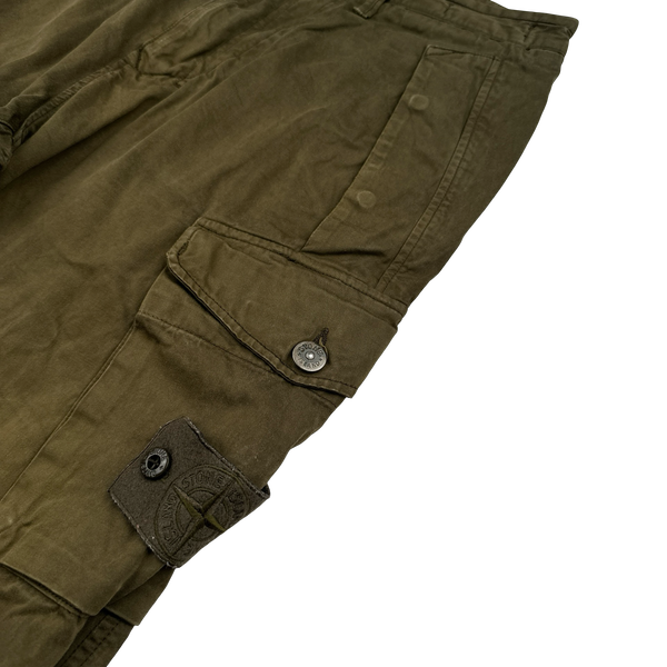 Stone Island 2020 Khaki Ghost Cotton Cargo Trousers - 30"