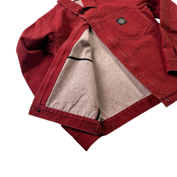 Stone Island 2019 Panama Placcato Denim Jacket - Small