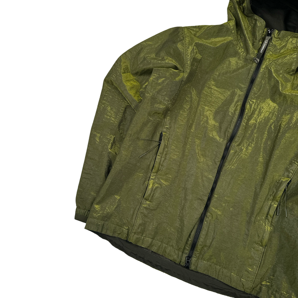CP Company P.Ri.S.M Green Prismatic Ripstop Membrane Hooded Jacket - Medium