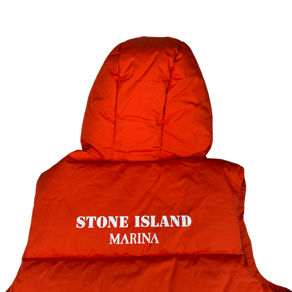 Stone Island 2023 Marina Rubber Wax Poplin Down Gilet - XXL
