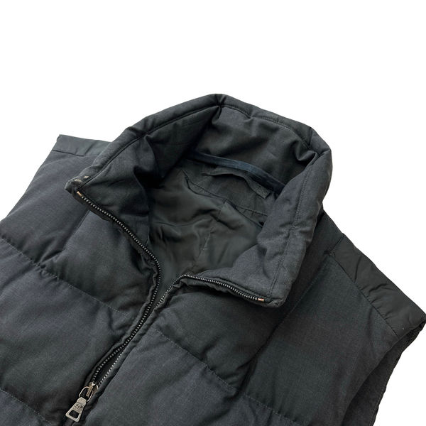 Prada Grey Down Filled Puffer Vest - Medium