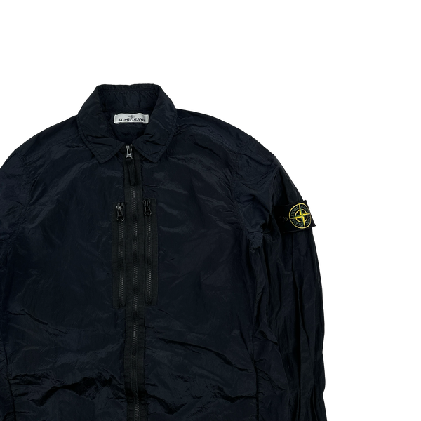 Stone Island 2017 Navy Nylon Metal Zipped Overshirt - Small