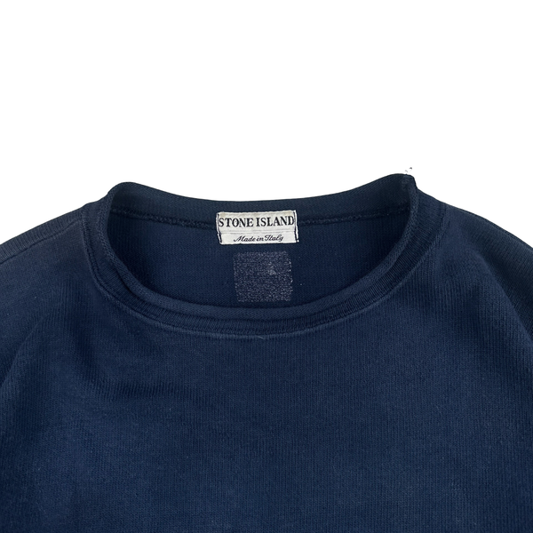 Stone Island 1995 Vintage Spellout Pullover Sweatshirt - Large