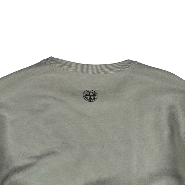Stone Island 2019 Light Sage Green Cotton Crewneck - Medium