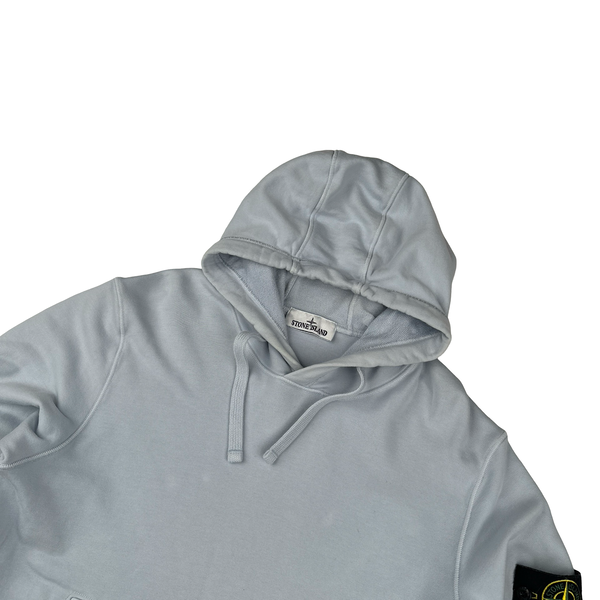 Stone Island 2024 Baby Blue Pullover Hoodie - Medium