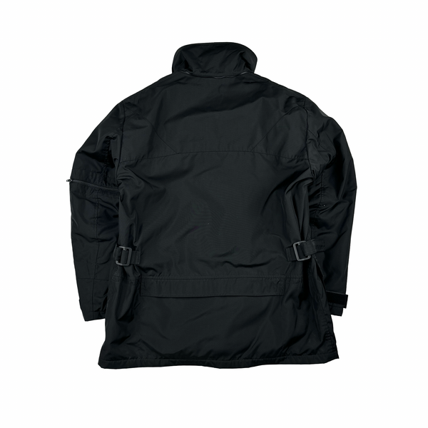 CP Company AW2000 Black Vintage Metropolis Fleece Lined Nylon Jacket - Large