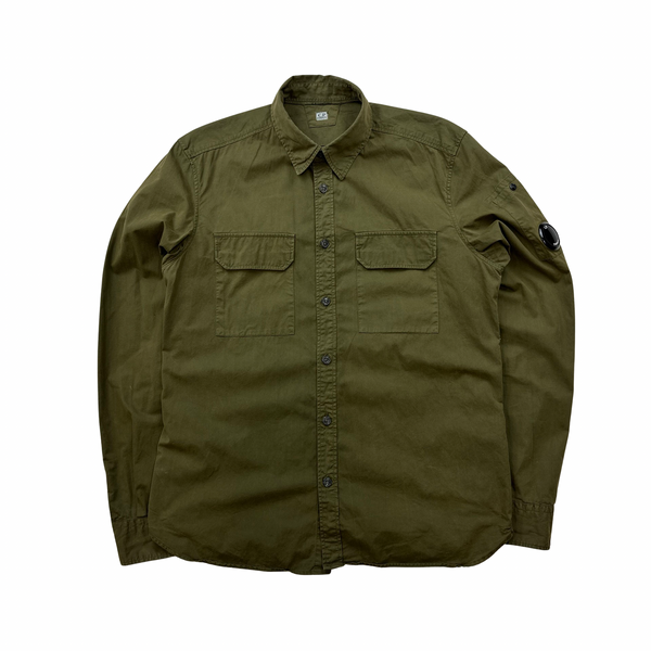 CP Company Khaki Button Up Overshirt Medium Mat s Island