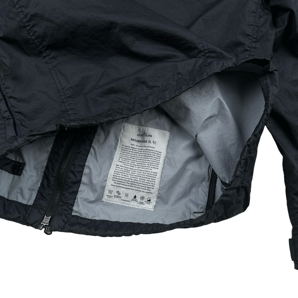 Stone Island 2018 Dark Navy Membrana 3L TC Hooded Jacket - Medium