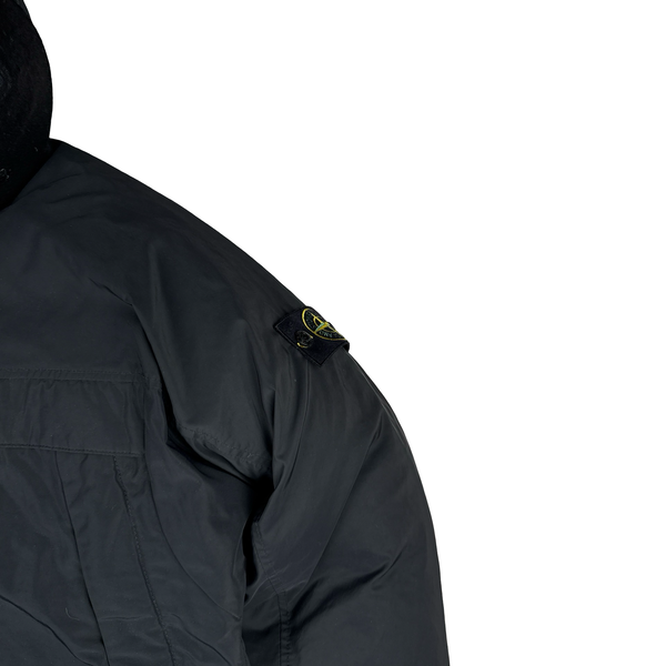 Stone Island 2020 Black Down Filled Micro Reps Jacket - XL
