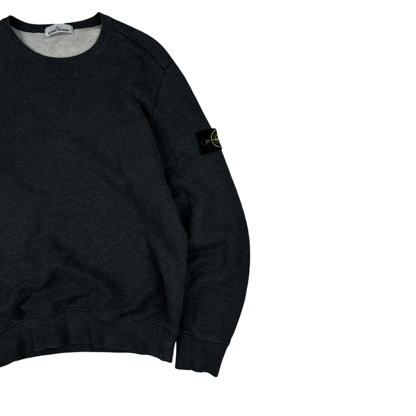 Stone Island 2017 Dark Grey Cotton Crewneck Sweatshirt - Large